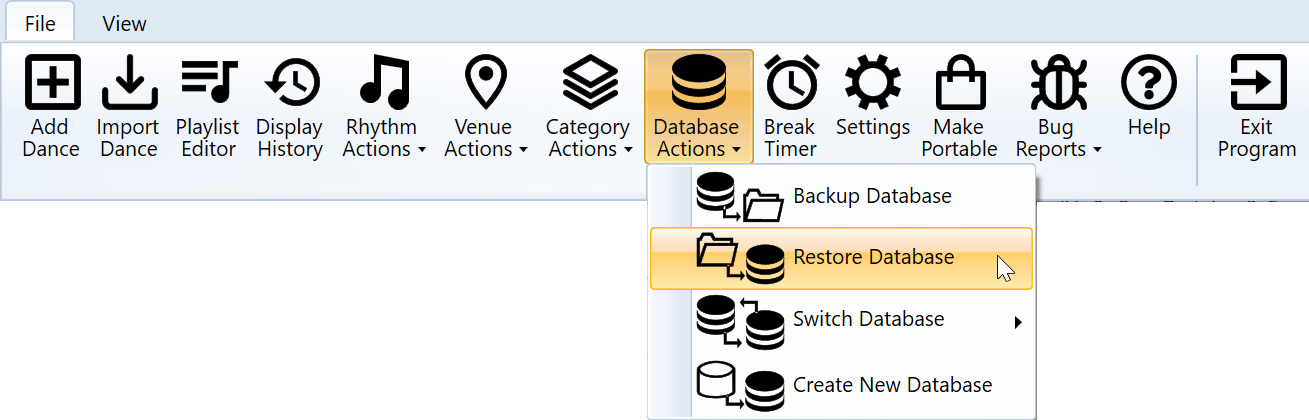 RestoreDatabase